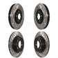Front Rear Coated Drilled Slotted Disc Brake Rotors Kit For 2013-2016 Dodge Dart KD-100258