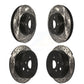 Front Rear Coated Drilled Slotted Disc Brake Rotors Kit For Subaru Impreza KD-100263
