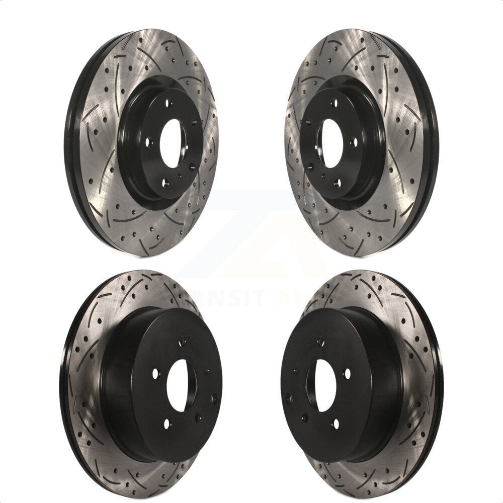 Front Rear Coated Drilled Slotted Disc Brake Rotors Kit For Nissan Murano INFINITI M37 QX70 Q70 Q70L M56 M35h KD-100268