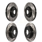 Front Rear Coated Drilled Slotted Disc Brake Rotors Kit For Honda Civic Acura ILX CSX KD-100272