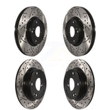 Front Rear Coated Drilled Slotted Disc Brake Rotors Kit For Honda Civic Acura ILX CSX KD-100272