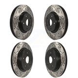 Front Rear Coated Drilled Slotted Disc Brake Rotors Kit For Subaru Outback Legacy WRX KD-100276