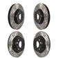 Front Rear Coated Drilled Slotted Disc Brake Rotors Kit For Volkswagen Tiguan CC Passat GTI Audi Q3 Limited A3 Quattro KD-100279