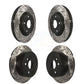 Front Rear Coated Drilled Slotted Disc Brake Rotors Kit For Toyota Camry Lexus ES350 Avalon KD-100287
