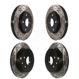 Front Rear Coated Drilled Slotted Disc Brake Rotors Kit For Toyota RAV4 Lexus HS250h KD-100290