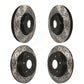 Front Rear Coated Drilled Slotted Disc Brake Rotors Kit For Ford Focus ST KD-100294