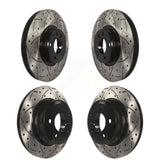 Front Rear Coated Drilled Slotted Disc Brake Rotors Kit For BMW X5 X6 KD-100301