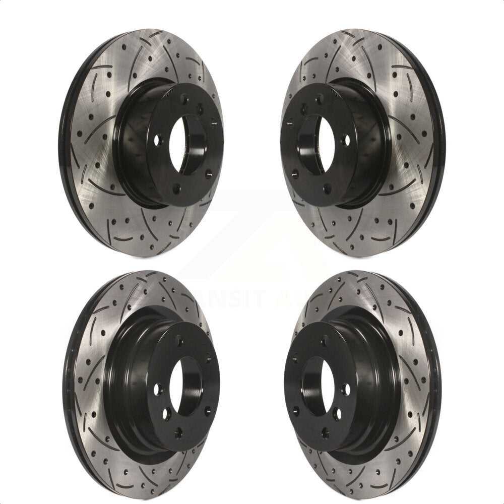Front Rear Coated Drilled Slotted Disc Brake Rotors Kit For BMW 320i 328i 428i 228i 230i 328d xDrive KD-100313