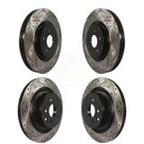 Front Rear Coated Drilled Slotted Disc Brake Rotors Kit For INFINITI G37 Nissan 370Z Q60 Z KD-100315
