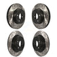 Front Rear Coated Drilled Slotted Disc Brake Rotors Kit For Mercedes-Benz C300 C250 C230 KD-100325