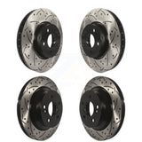Front Rear Coated Drilled Slotted Disc Brake Rotors Kit For Mercedes-Benz E350 E400 With 322mm Diameter Rotor KD-100327