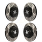 Front Rear Coated Drilled Slotted Disc Brake Rotors Kit For BMW X3 X4 KD-100331