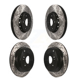 Front Rear Coated Drilled Slotted Disc Brake Rotors Kit For 2013-2018 Acura RDX KD-100340