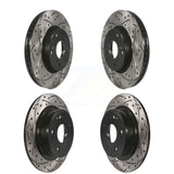 Front Rear Coated Drilled Slotted Disc Brake Rotors Kit For Honda Accord HR-V KD-100344