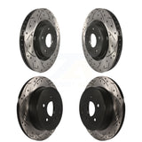 Front Rear Coated Drilled Slotted Disc Brake Rotors Kit For Nissan INFINITI Pathfinder Murano QX60 Q50 JX35 Q60 KD-100346