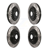 Front Rear Coated Drilled Slotted Disc Brake Rotors Kit For 2015-2020 Acura TLX KD-100349