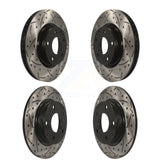 Front Rear Coated Drilled Slotted Disc Brake Rotors Kit For Mazda 3 CX-3 Sport KD-100350