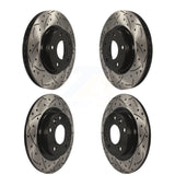 Front Rear Coated Drilled Slotted Disc Brake Rotors Kit For 2016-2018 Mazda CX-3 AWD KD-100351