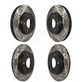 Front Rear Coated Drilled Slotted Disc Brake Rotors Kit For Mazda 3 CX-3 Sport KD-100353
