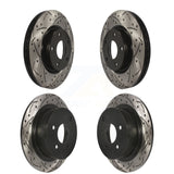 Front Rear Coated Drilled Slotted Disc Brake Rotors Kit For Nissan Altima KD-100357