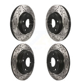 Front Rear Coated Drilled Slotted Disc Brake Rotors Kit For Honda Civic Insight KD-100360
