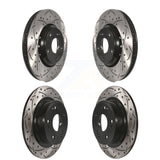 Front Rear Coated Drilled Slotted Disc Brake Rotors Kit For Honda Accord Acura ILX KD-100361