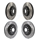 Front Rear Coated Drilled Slotted Disc Brake Rotors Kit For Volkswagen CC Passat KD-100374