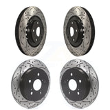 Front Rear Coated Drilled Slotted Disc Brake Rotors Kit For Lexus NX200t NX300 NX300h KD-100375