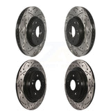 Front Rear Coated Drilled Slotted Disc Brake Rotors Kit For 2020 Honda CR-V 2.0L KD-100379