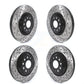 Front Rear Coated Drilled Slotted Disc Brake Rotors Kit For Volkswagen GTI Audi Golf R S3 Q3 Arteon A3 Quattro KD-100381