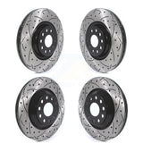 Front Rear Coated Drilled Slotted Disc Brake Rotors Kit For Volkswagen GTI Audi Golf R S3 Q3 Arteon A3 Quattro KD-100381