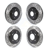 Front Rear Coated Drilled Slotted Disc Brake Rotors Kit For Hyundai Elantra Kia Forte Veloster KD-100385