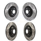 Front Rear Coated Drilled Slotted Disc Brake Rotors Kit For Audi A4 Quattro KD-100389