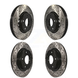 Front Rear Coated Drilled Slotted Disc Brake Rotors Kit For 2019-2021 Mazda 6 Naturally Aspirated KD-100393