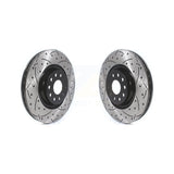 Front Coated Drilled Slotted Disc Brake Rotors Pair For Volkswagen Tiguan Jetta GTI Audi Golf R S3 Q3 A3 Arteon Quattro KD-100404