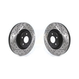 Front Coated Drilled Slotted Disc Brake Rotors Pair For Audi Q5 A4 A5 Quattro A6 Sportback allroad KD-100407