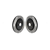 Rear Coated Drilled Slotted Disc Brake Rotors Pair For Chevrolet Camaro Cadillac CTS KD-100412