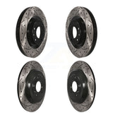 Front Rear Coated Drilled Slotted Disc Brake Rotors Kit For Ford Edge Lincoln MKX KD-100421