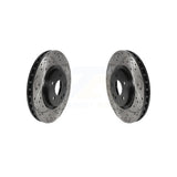 Front Coated Drilled Slotted Disc Brake Rotors Pair For Mercedes-Benz CLA250 GLA250 INFINITI QX30 B Electric Drive B250 KD-100422