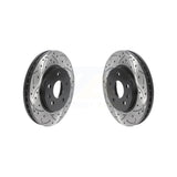 Front Coated Drilled Slotted Disc Brake Rotors Pair For Chevrolet Malibu Buick LaCrosse Regal Limited KD-100424