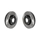 Front Coated Drilled Slotted Disc Brake Rotors Pair For Ford Fusion Mazda 6 Lincoln MKZ Mercury Milan Zephyr KD-100429
