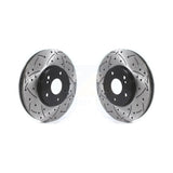 Front Coated Drilled Slotted Disc Brake Rotors Pair For Honda Accord Acura Pilot Odyssey TL TSX MDX CL KD-100433