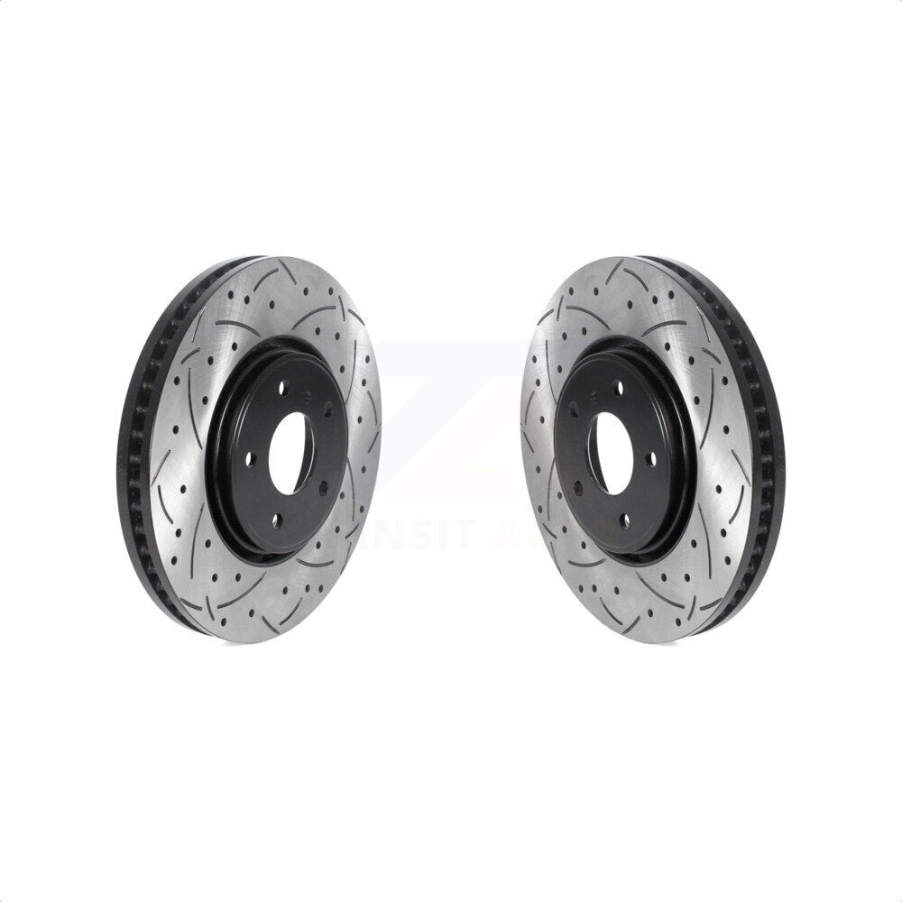 Front Coated Drilled Slotted Disc Brake Rotors Pair For Infiniti FX35 FX37 QX70 FX45 INFINITI KD-100439