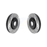 Front Coated Drilled Slotted Disc Brake Rotors Pair For Infiniti FX35 FX37 QX70 FX45 INFINITI KD-100439