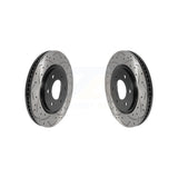 Front Coated Drilled Slotted Disc Brake Rotors Pair For Nissan TITAN Armada INFINITI QX80 QX56 KD-100441