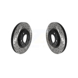 Front Coated Drilled Slotted Disc Brake Rotors Pair For Mini Cooper Countryman Paceman KD-100448