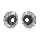 Front Coated Drilled Slotted Disc Brake Rotors Pair For Hyundai Accent Kia Rio KD-100450