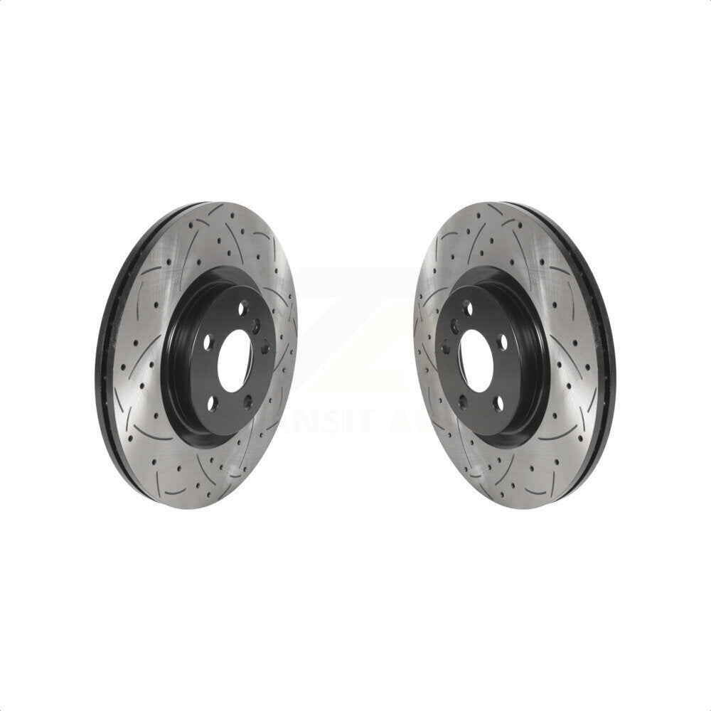 Front Coated Drilled Slotted Disc Brake Rotors Pair For BMW X1 Mini Cooper Countryman X2 228i xDrive Gran Coupe KD-100454