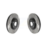 Front Coated Drilled Slotted Disc Brake Rotors Pair For BMW X1 Mini Cooper Countryman X2 228i xDrive Gran Coupe KD-100454