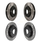 Front Rear Coated Drilled Slotted Disc Brake Rotors Kit For Chevrolet Equinox Malibu GMC Terrain Buick LaCrosse KD-100457